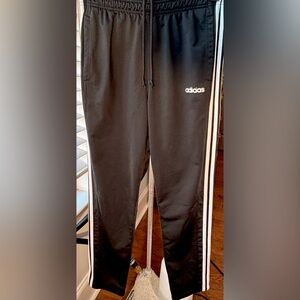 Adidas 3-Stripe‎ mens size Large pant in black with white stripes